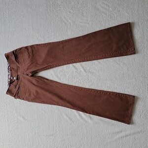 Tyte Jeans Brand -  Women's Rust Brown Colored Brushed Cotton Bootcut Pants